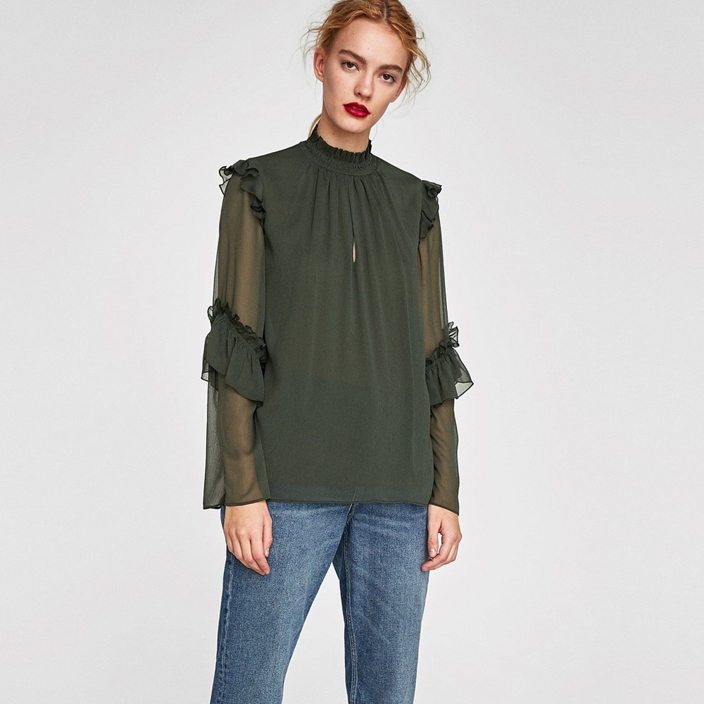 Zara Ruffle Blouse